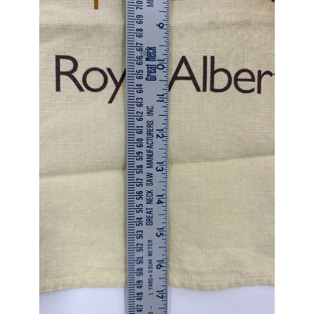 Royal Albert Hall London Souvenir Tea Towel 100% Linen Union Made in UK Cream